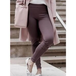 The Group Babaton Aritzia Greer Pants pull on leggings pants mauve caban small